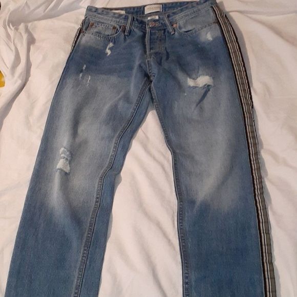 Jack‎ & Jones Fred Tapered Side Stripe Jeans 30x32 - Picture 7 of 14